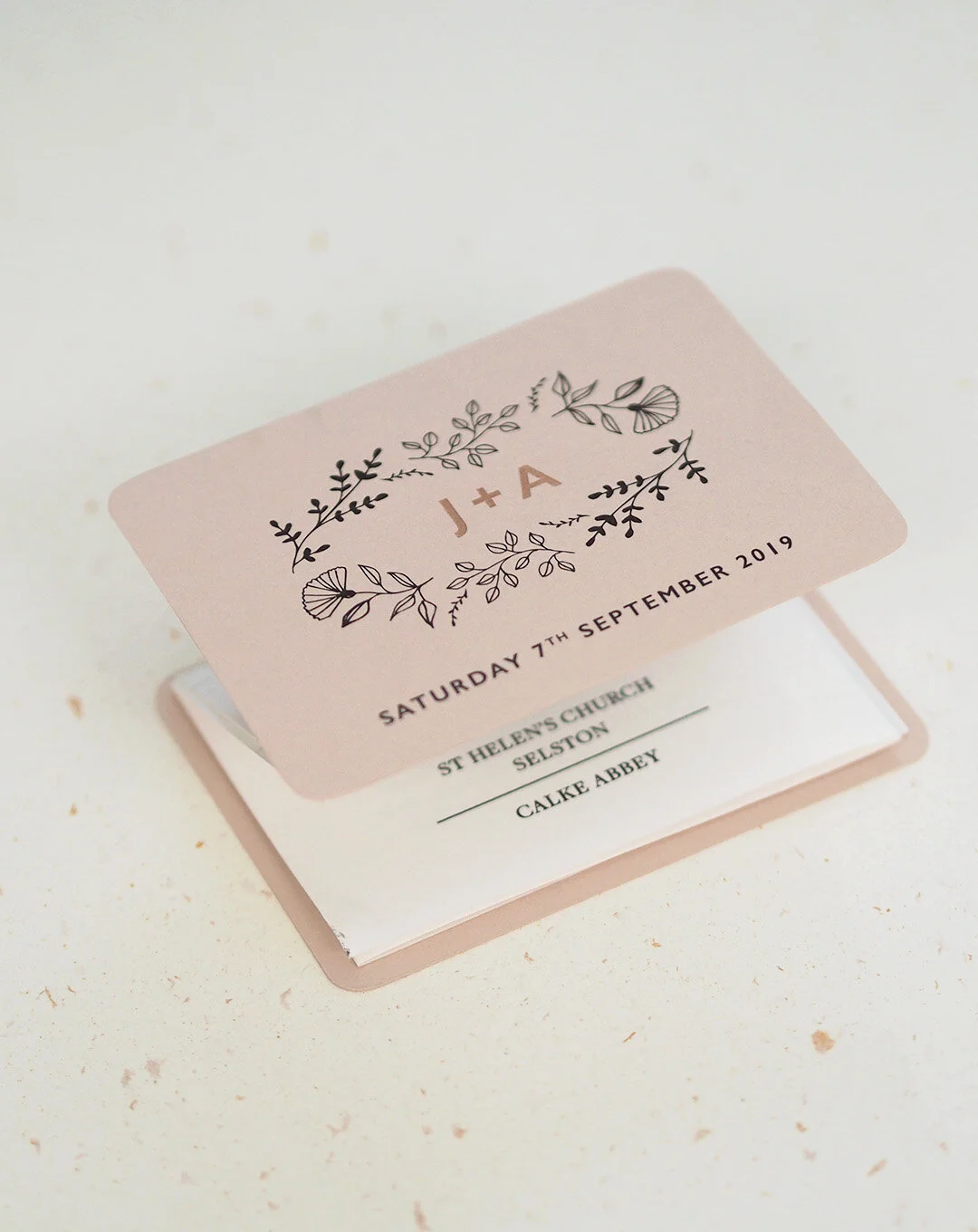 Minimal Pocket Fold Wedding Invitation