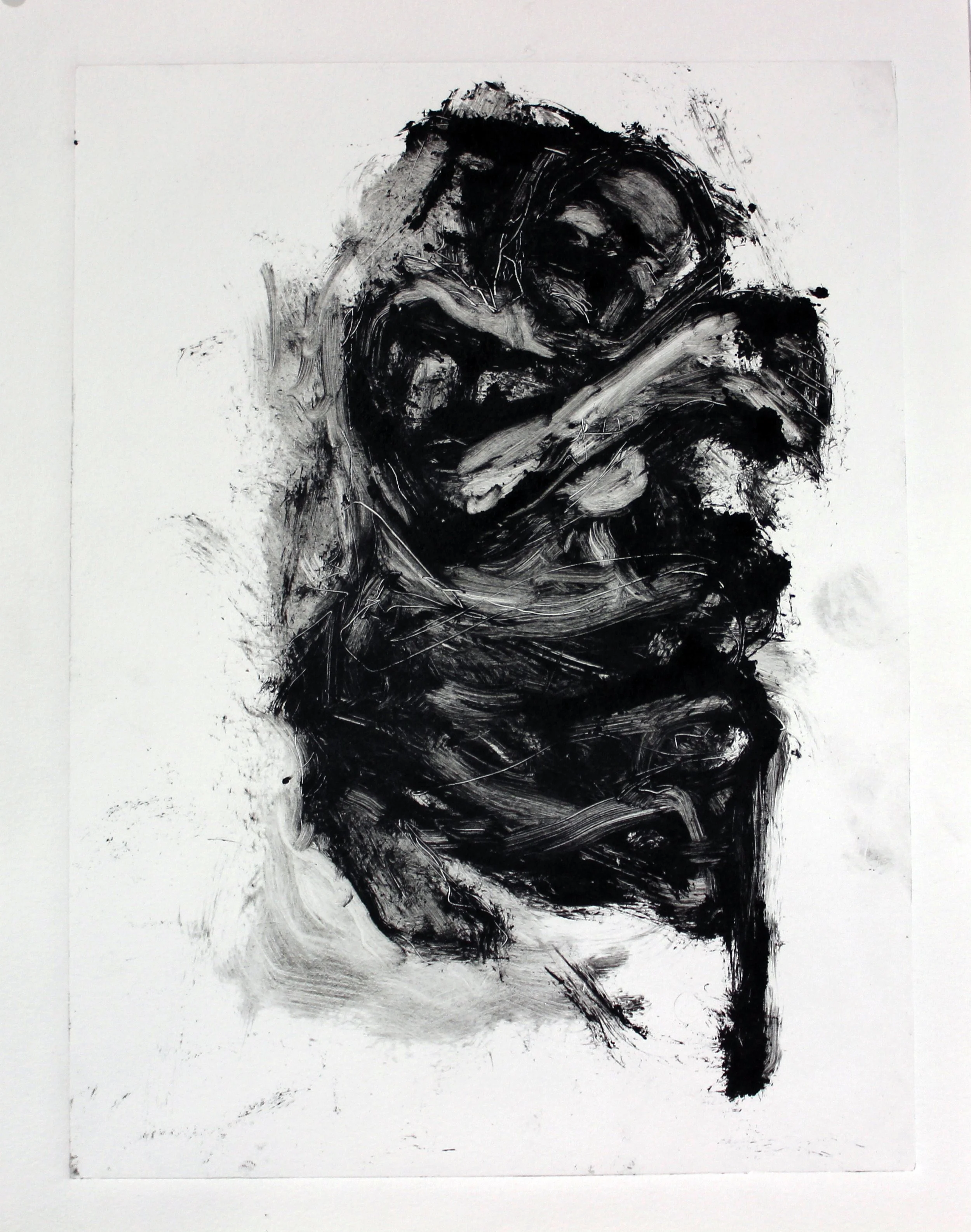   self portrait, BK studio   monotype 