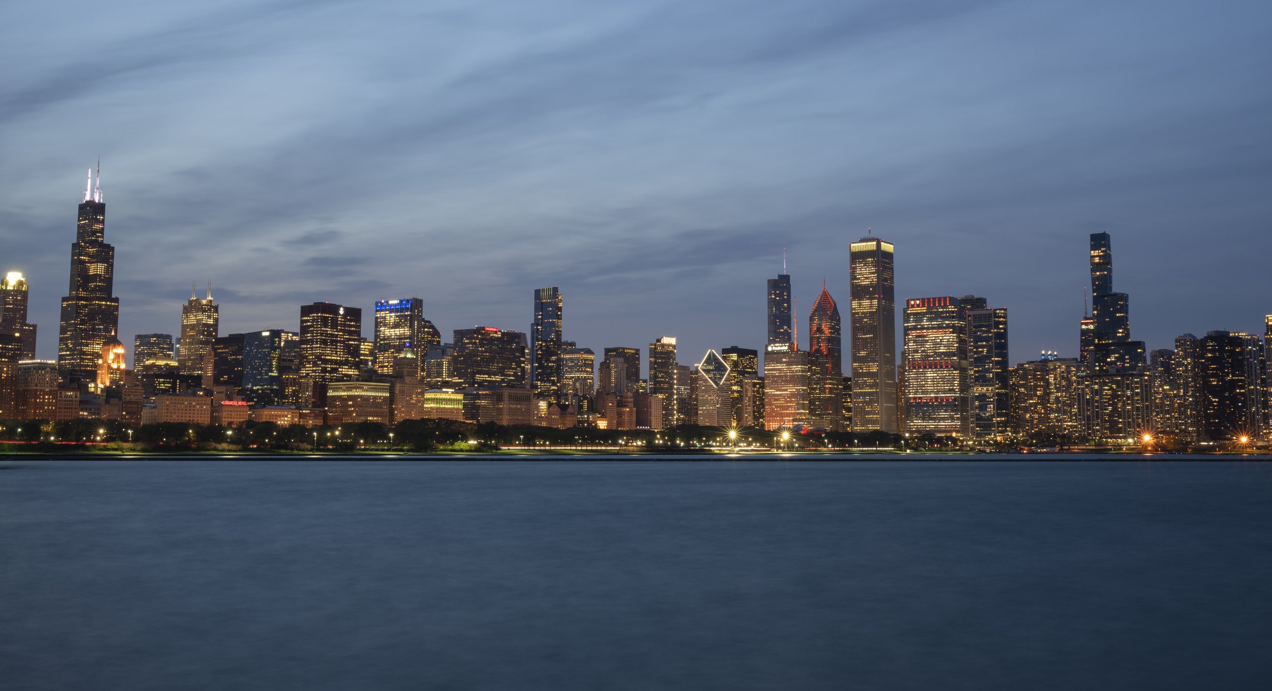 Blue Hour Chicago Shore