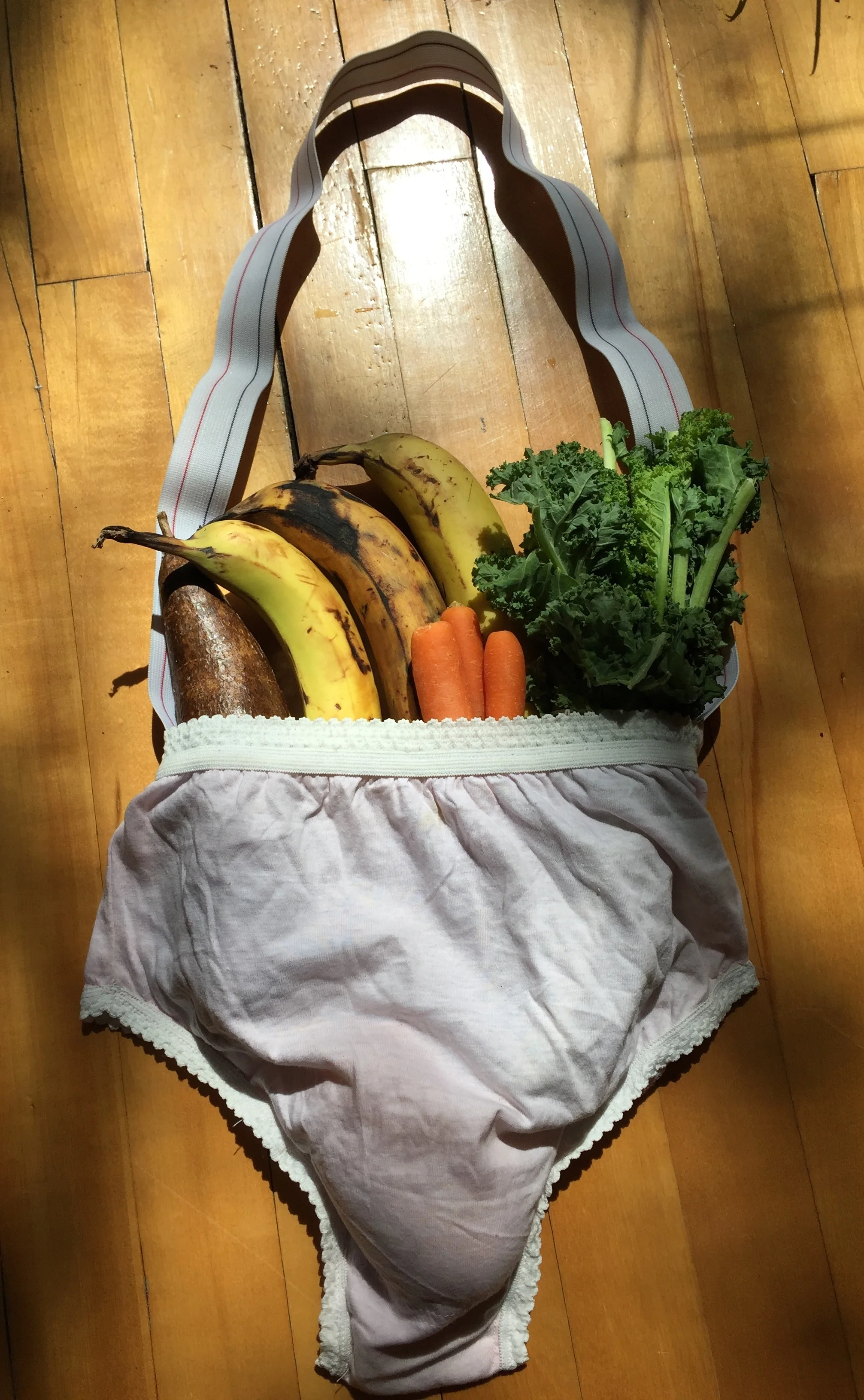  HANDMADE PANTIES TOTE BAG WITH ELASTIC STRAP  