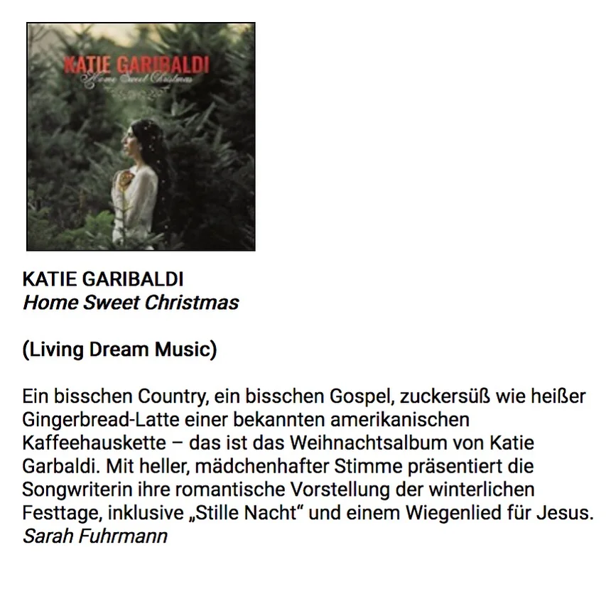 New Album Review for 'Home Sweet Christmas' in Folker Magazine!