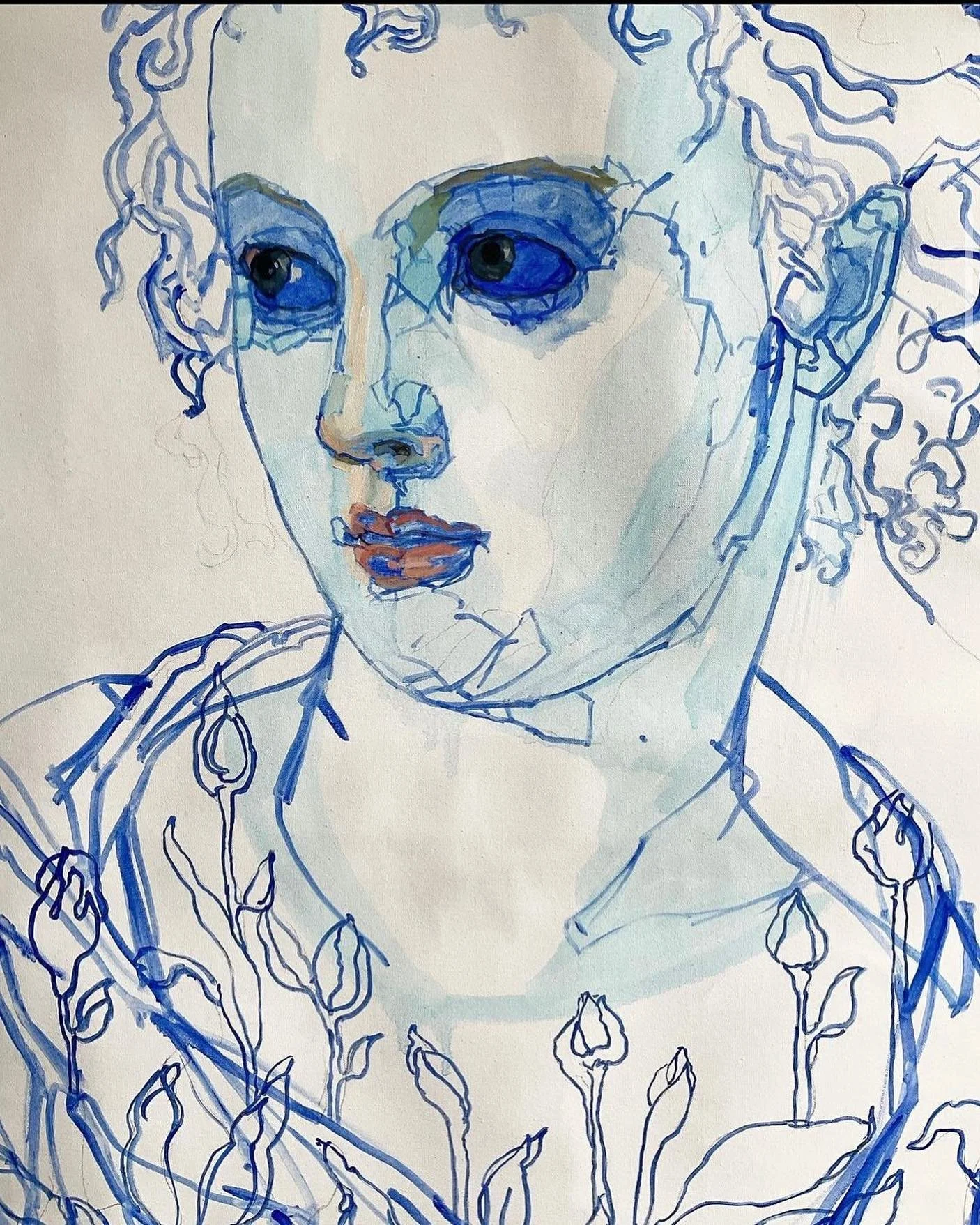 Studio Drawing by @p.x.miranda &mdash; Saturn retrogrades in Aquarius June 4th through October 22nd &amp; it looks to me like this drawing by @p.x.miranda. We might take stock of where we are in our communities, friendships, and vision of reform. Mor