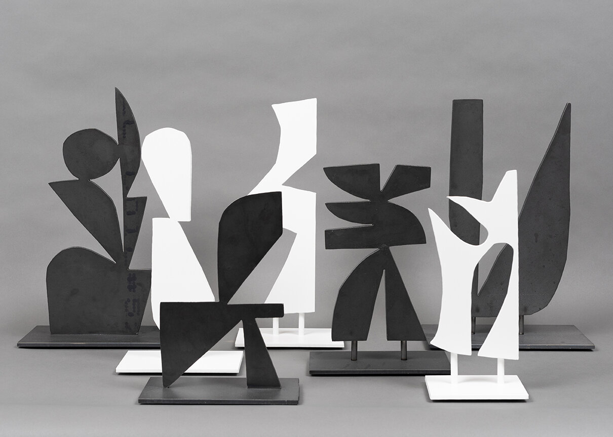  2019 Raw steel and powder coated sculptures for Art Rotterdam with Mini Galerie 