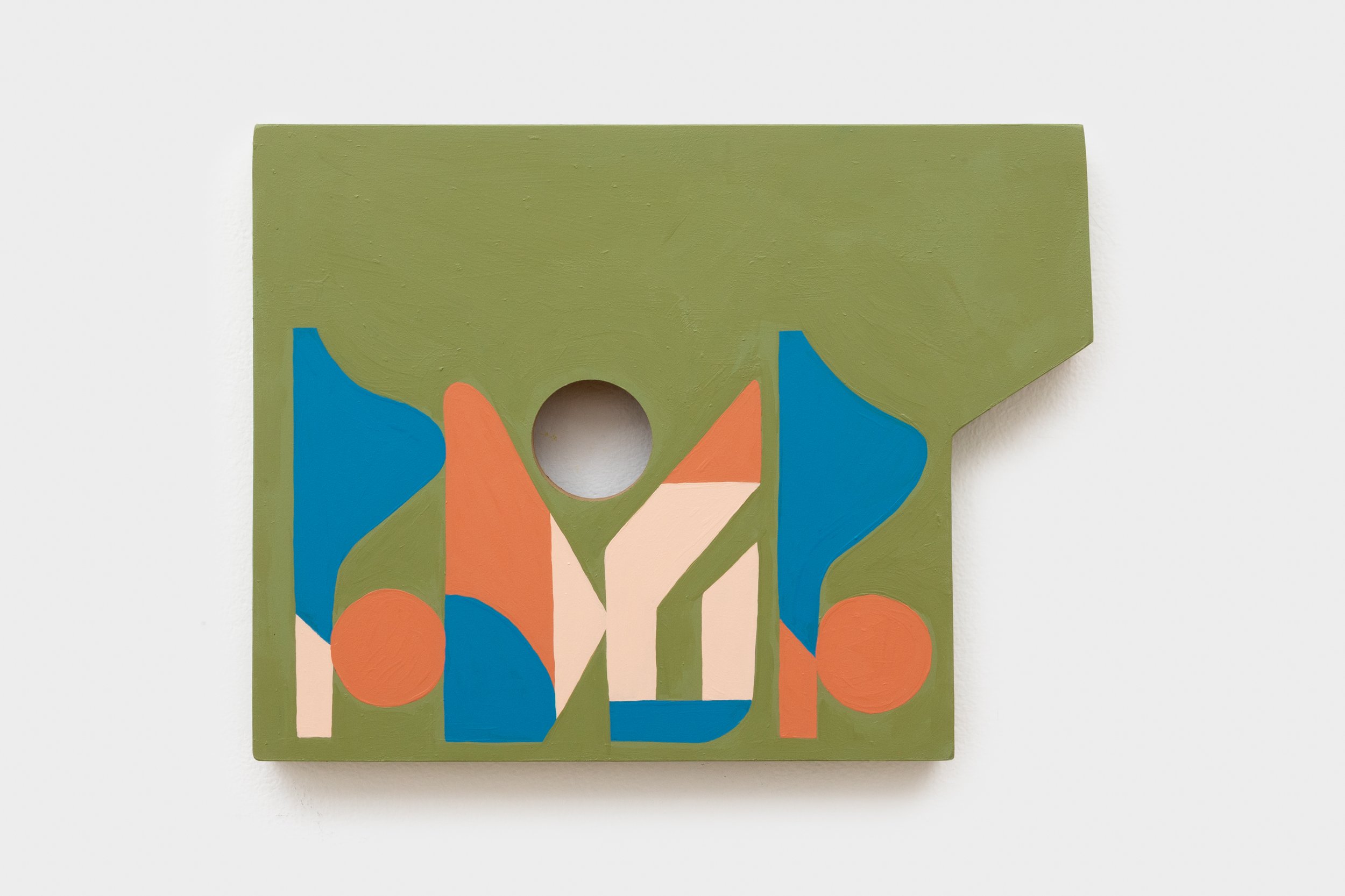  2025 Things I Left Behind (Mural Works Panel Redux) Acrylic on Shaped Panel, 12 x 16 
