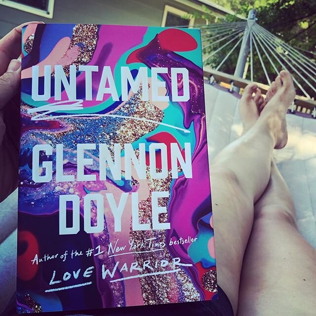 Sometimes self-care comes 5 mins at a time. Today it is laying on a hammock with @glennondoyle Untamed.  Sometimes I feel like I am sneaking it in to keep myself grounded and keep a sense of sanity.  Do you ever sneak in a little self-care? Do you ev