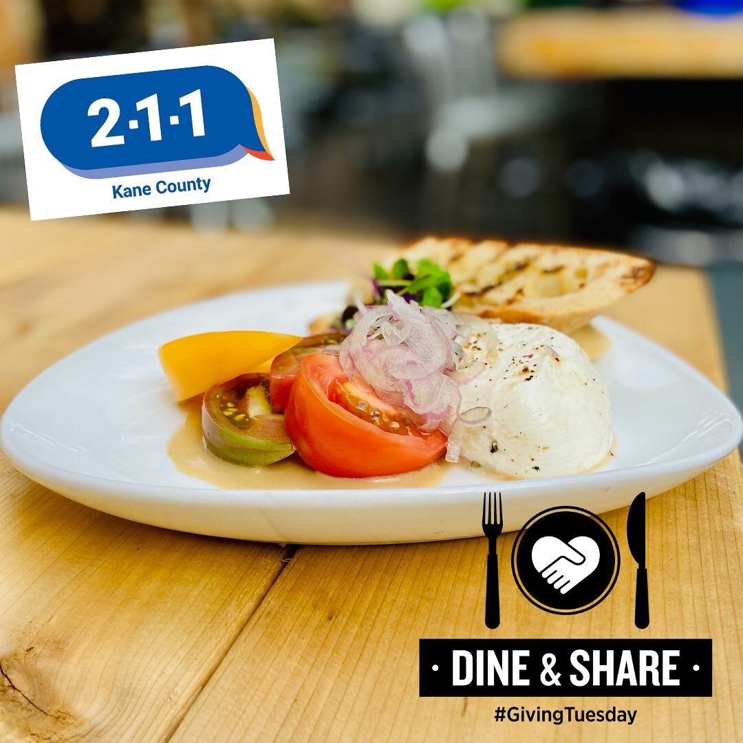 Do good, eat great.

Try our new heirloom tomato, burrata summer salad while supporting @211info services that are available to connect people to the help and information that they need.

And tomorrow night, Katie Bogle @kxboges #GivingTuesday playin