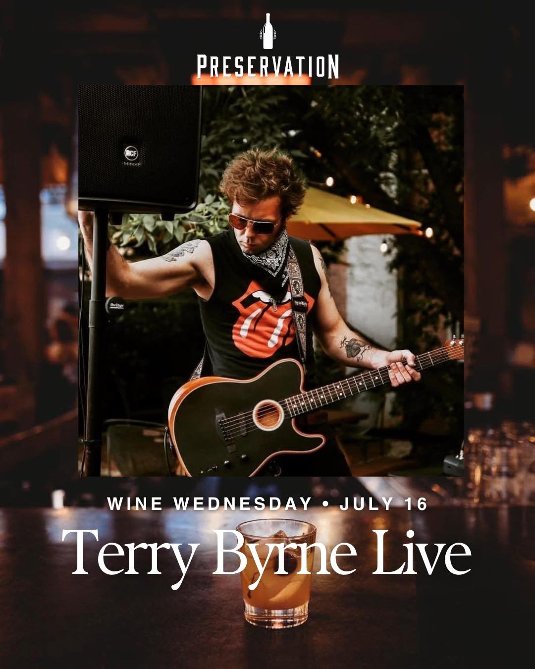 🎶 Terry Byrne is bringing the vibes this Wine Wednesday tomorrow at Preservation! 🍷✨
Grab a seat on the patio, enjoy the tunes, and sip on select bottles for just $25. See you there!