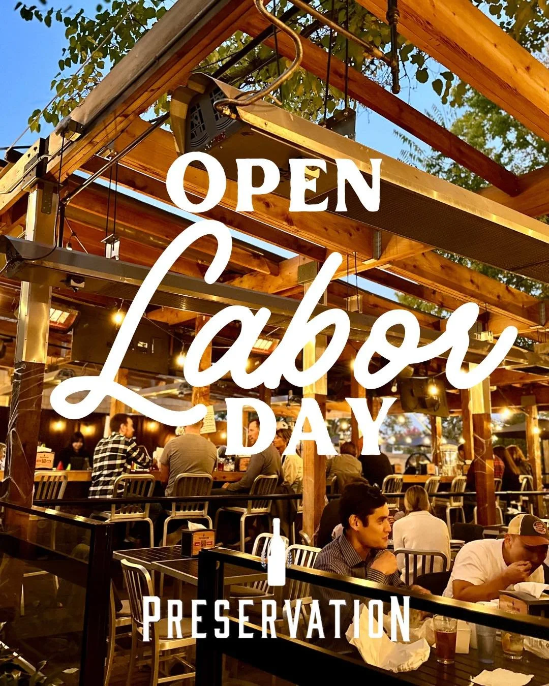 🍷 Cheers to the long weekend! 🎶
Spend your Labor Day with us — we’re open, the drinks are flowing, and live music kicks off at 6PM. Let’s send summer off in style. ✨
📍 Preservation
⏰ Open today 11 am to 9 pm | 🎵 Music at 6 pm