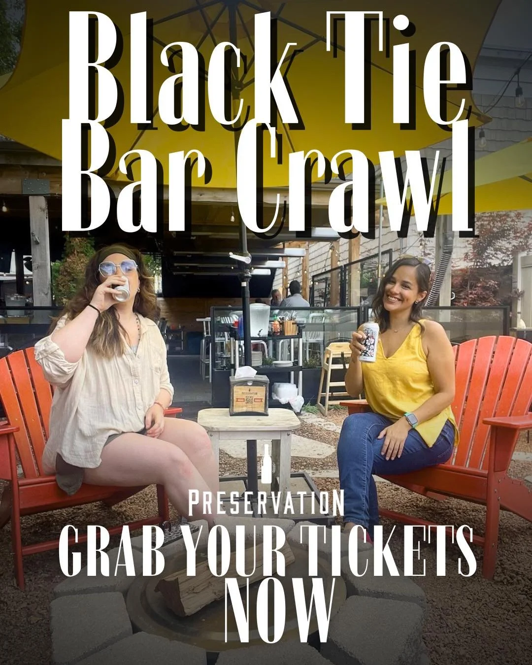 Preservation is a proud sponsor of the Black Tie Bar Crawl &mdash; make us one of your stops this Saturday! 🖤

✨ Black Tie Bar Crawl | Year 3
📅 Saturday, October 4
🎟️ Tickets at the link in our stories

Eat, drink, and do good &mdash; every stop y