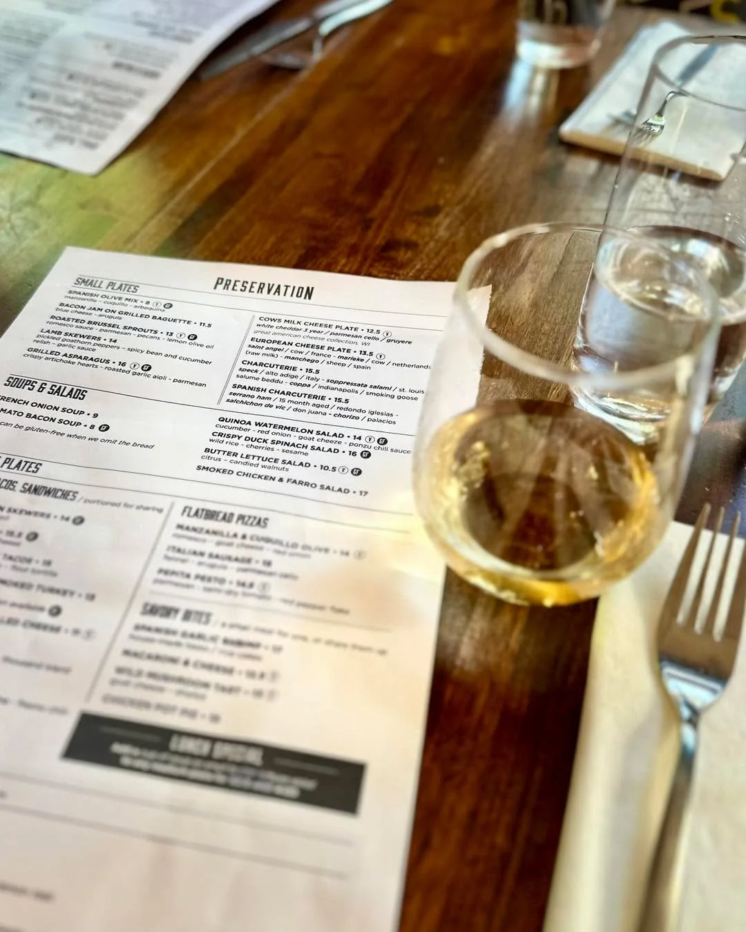 🍷 Wine Wednesday is here at Preservation!
Join us tonight for $25 select bottles and discover why our wine list is anything but ordinary. Alex Tellerhits the mic at 6 PM

✨ And don&rsquo;t forget &mdash; tickets are still available for our Fall Wine