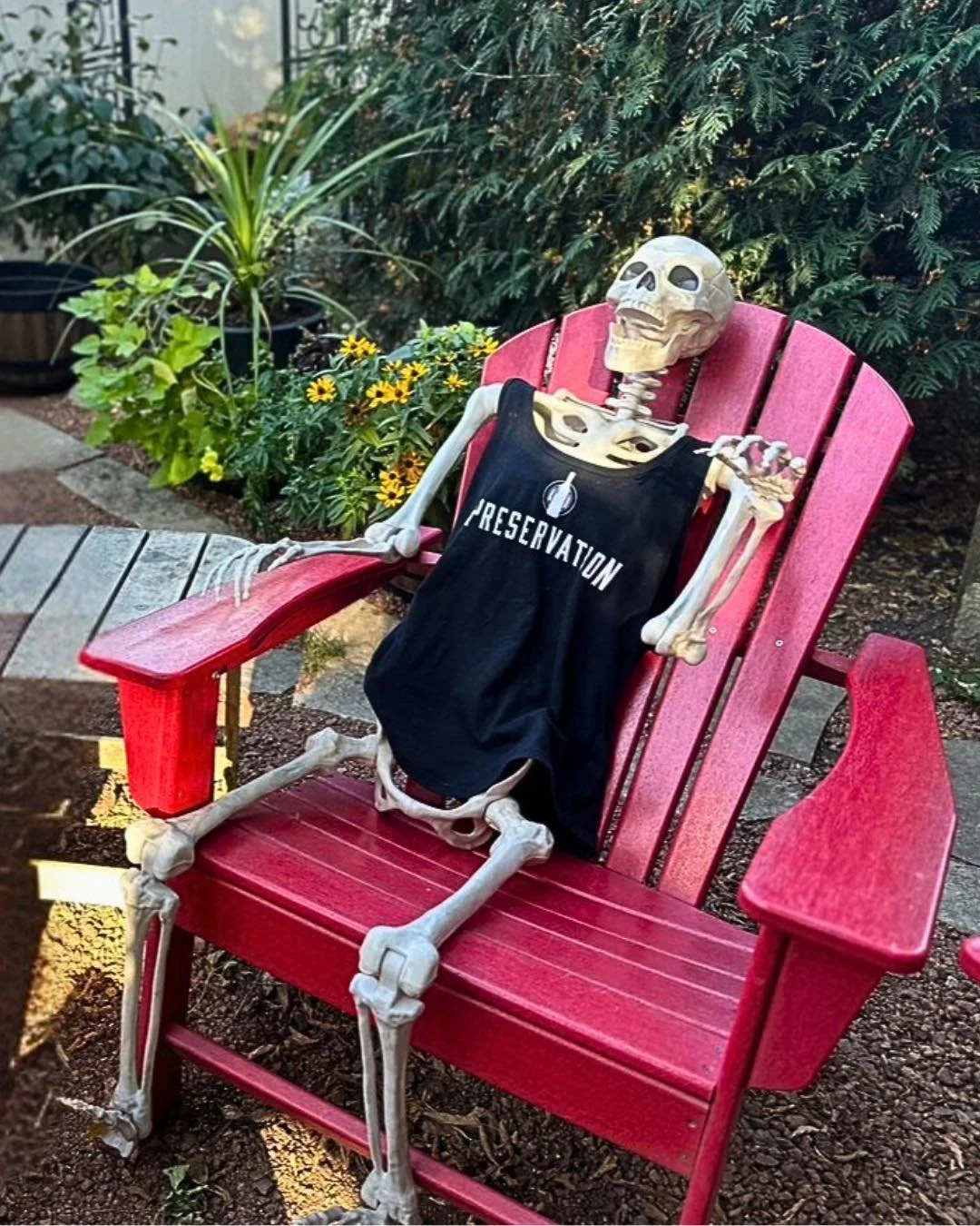 Halloween at Preservation hits different when even the skeletons are taking a load off 🦴🍷

Channel your inner laid-back ghoul and come get cozy on our covered, heated patio. Sip something spooky, snack on something tasty, and enjoy a night where th