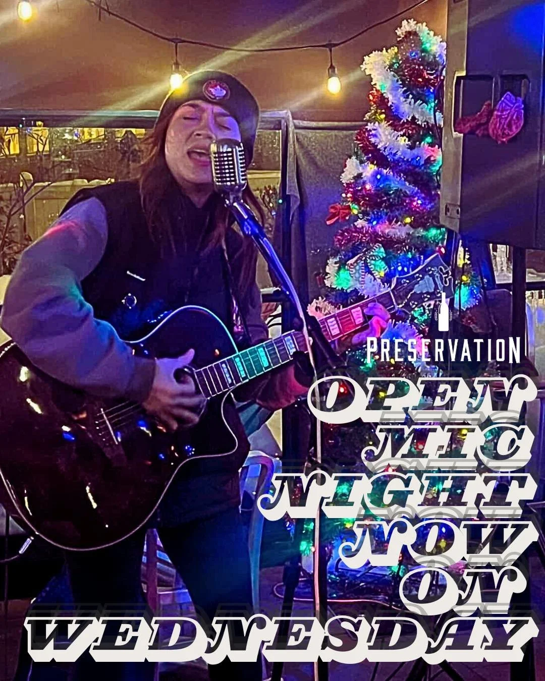 🎤 Open Mic Night Update at Preservation 🎤

Open Mic Night is officially moving to Wednesdays!
Hosted by Aaron Kelly, bring your talent, your friends, or just come enjoy the show. 

Same great vibes, new night of the week. See you Wednesday! 🍻🎶
