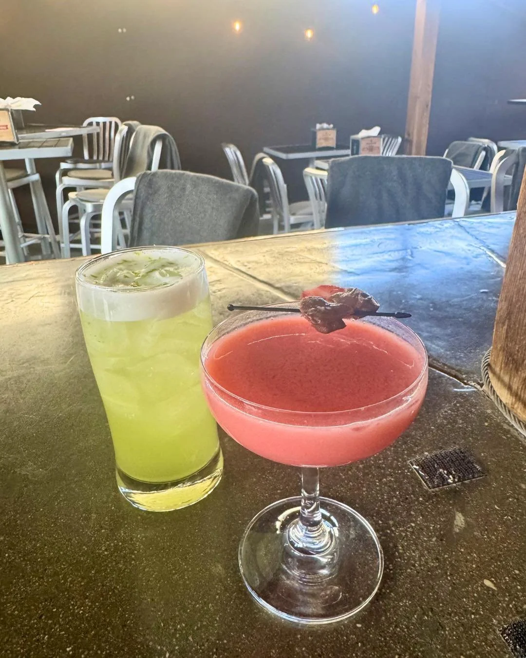 Roses are red
Cocktails are dreamy
Spend Valentine&rsquo;s Day
Sippin&rsquo; a martini 💘🍸

💛 I WILL ALWAYS LOVE YUZU
Gin, matcha yuzu syrup, fresh lime, fee foam &amp; soda &mdash; bright, citrusy, and a little flirty.

🍓 STRAWBERRIES &amp; CREAM