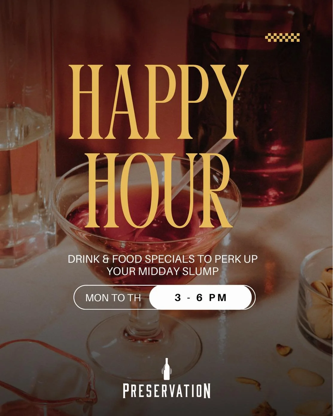Happy Hour just hits different at Preservation 🍷✨

Meet us on the patio, grab your favorite cocktail, and ease into the evening the right way. Cheers 🥂
