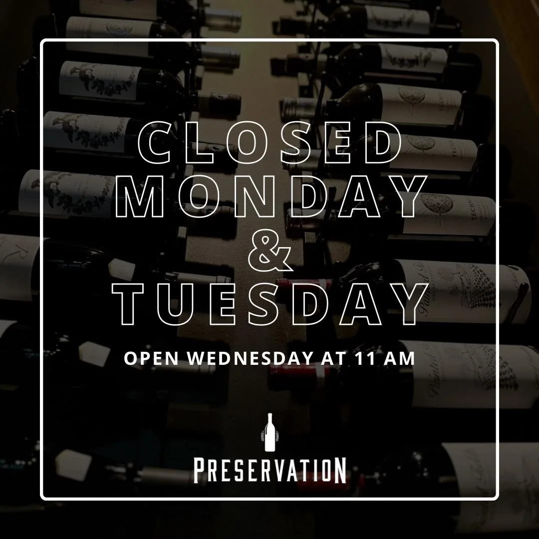 Quick little heads up, friends 🤍

Preservation will be closed Monday &amp; Tuesday this week for a couple much-needed upgrades behind the scenes.

It&rsquo;s one of those &ldquo;do it now so we&rsquo;re even better later&rdquo; kind of things 😉

We