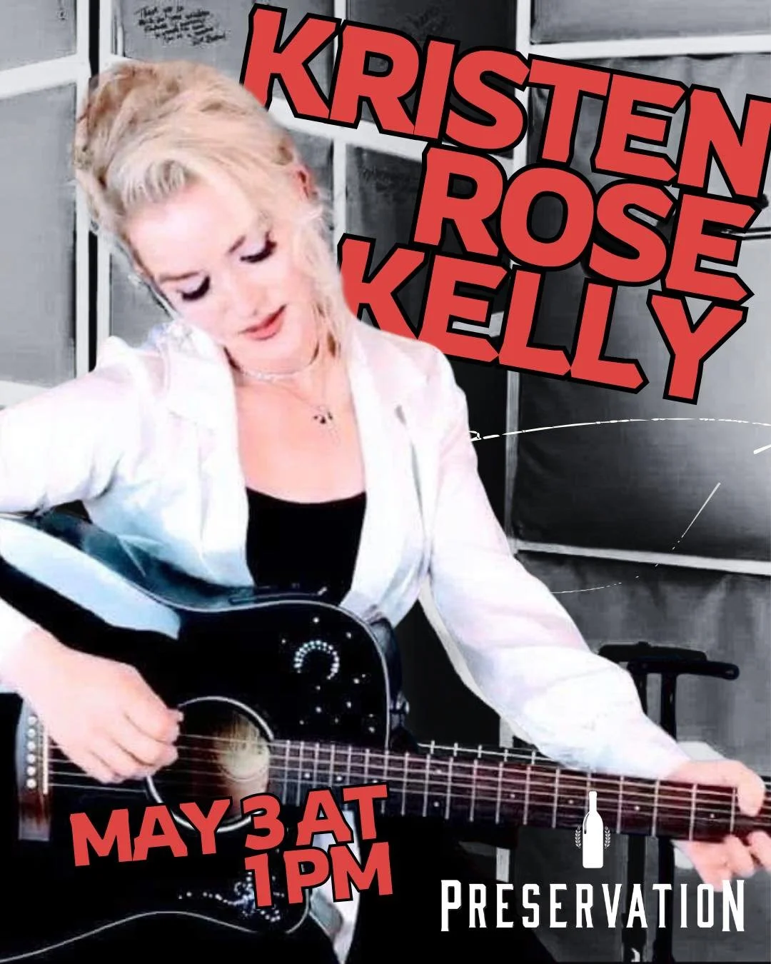Sunday Funday at Preservation.

Kristen Rose Kelly is here at 1 PM.

Good food, good drinks, and an easy Sunday soundtrack. See you then.