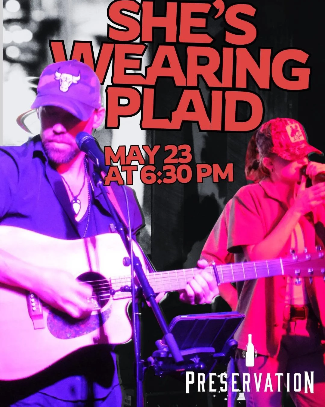 Tonight on the patio 🎶

She&rsquo;s Wearing Plaid brings powerhouse vocals, smoky harmonies, and the kind of chemistry that makes you stay for one more song.

From Tyler Childers and Johnny Cash to The Killers, Daft Punk, and Post Malone&mdash;their