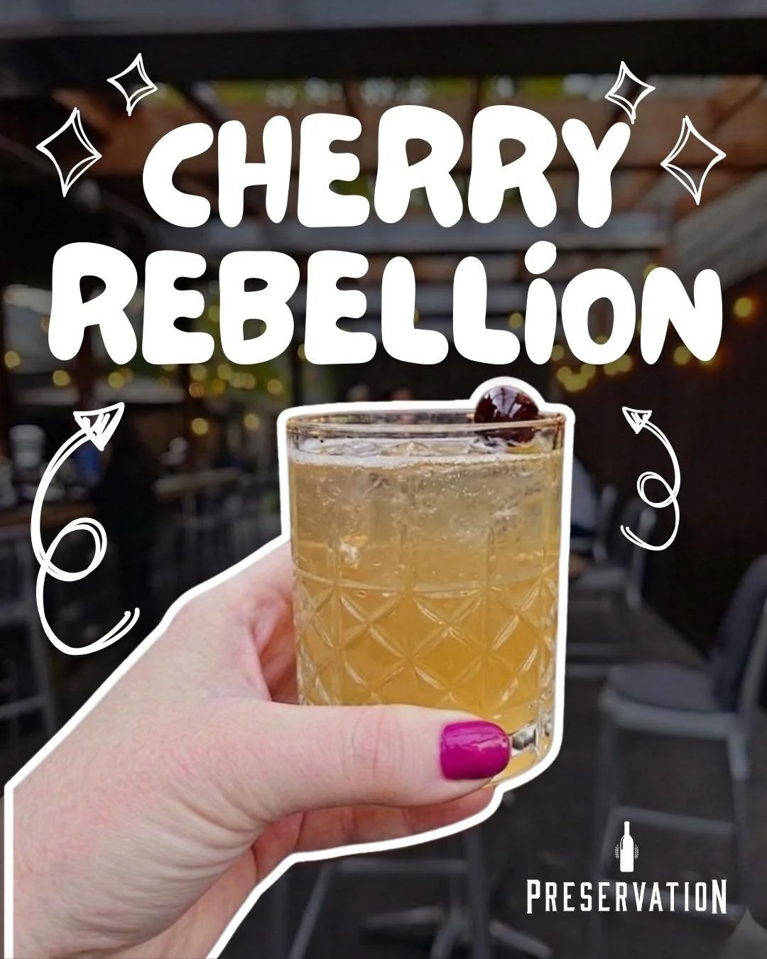Meet your new summer obsession.

🍒 Cherry Rebellion 🍒

Four Roses Bourbon, maraschino liqueur, house lemonade, and cherry syrup come together in a cocktail that&rsquo;s equal parts refreshing and rebellious.

Bright, slightly sweet, and dangerously