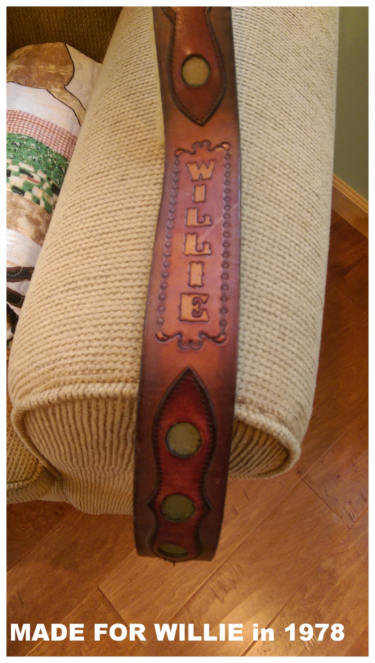 Willie Nelson style guitar strap By DreamWeaver Straps. 
