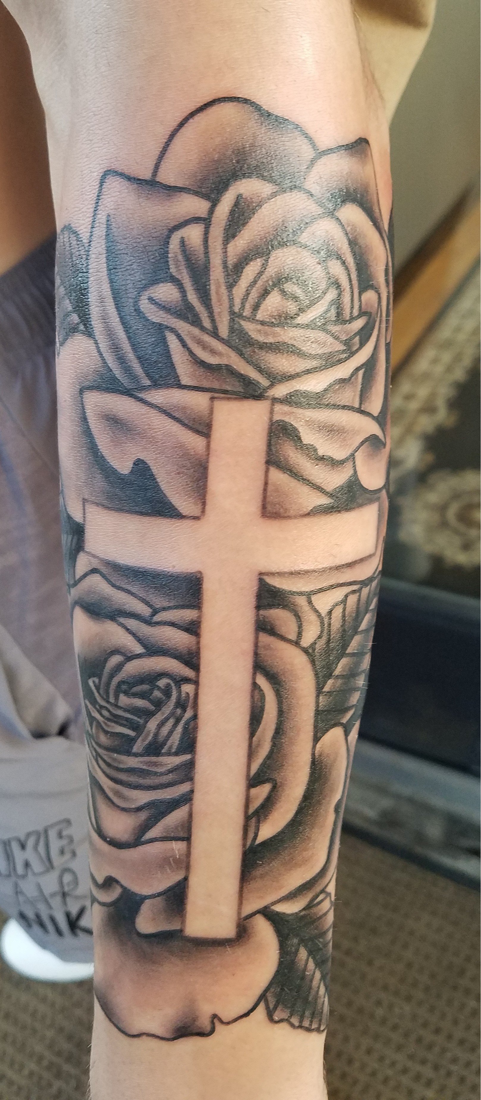 Crusader Shield Tattoo with Cross and Celtic Knotwork  LuckyFish Art