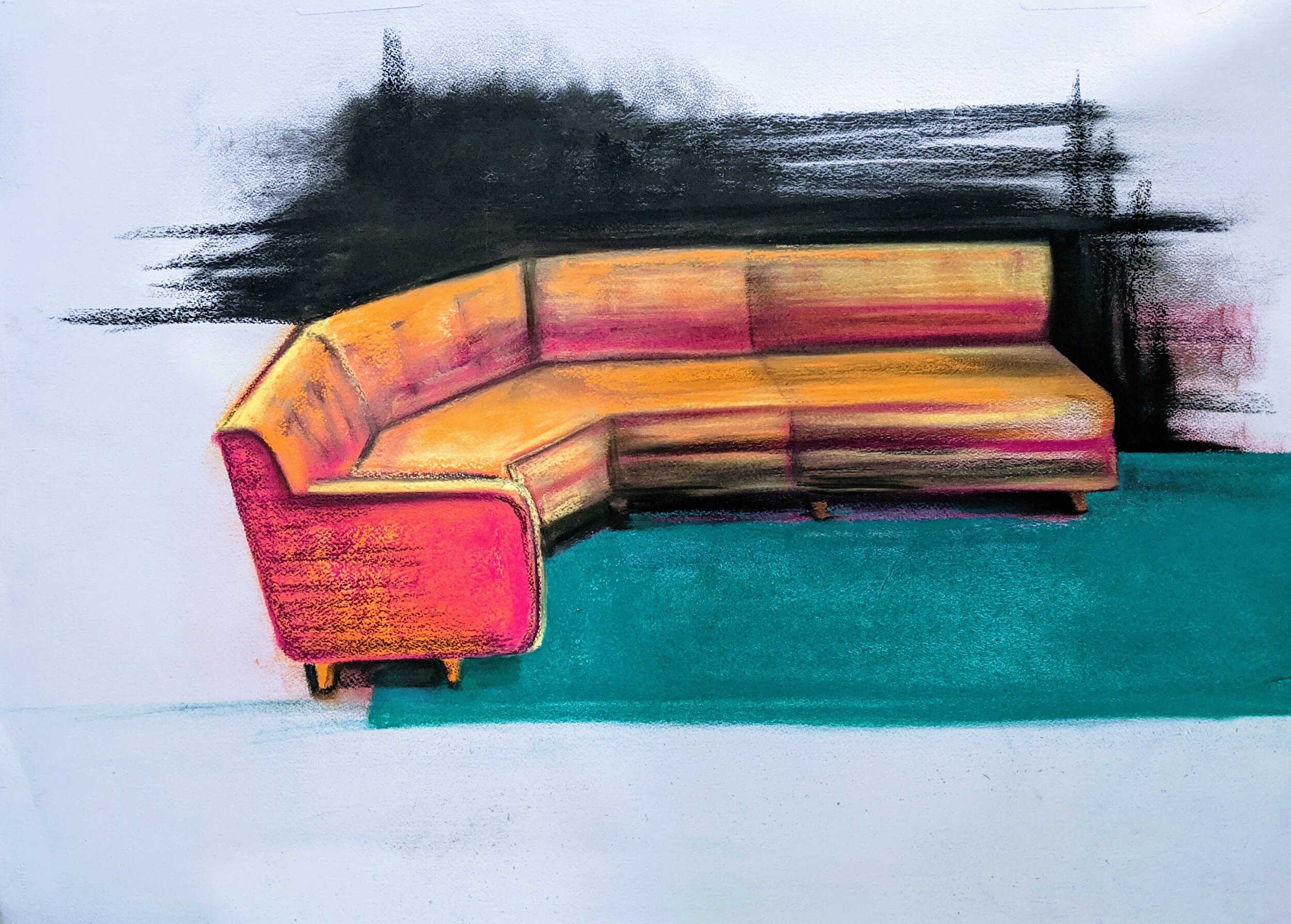 Neon Pink Couch