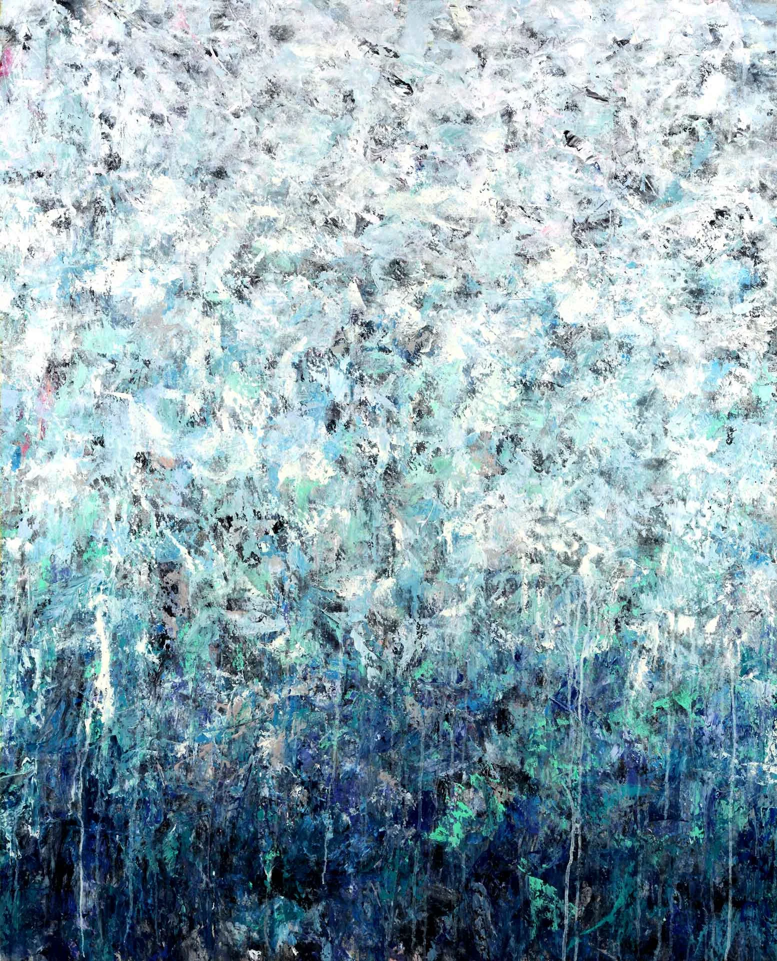 Nikki Vismara Soonest Mended 50x62 acrylic on canvas 6000 Barba Contemporary Art