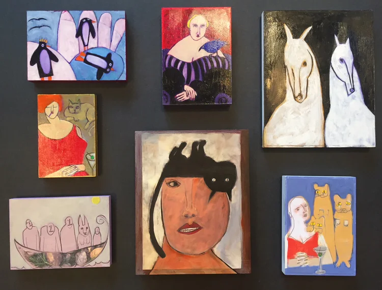 Small works by Carla Dimitriou.