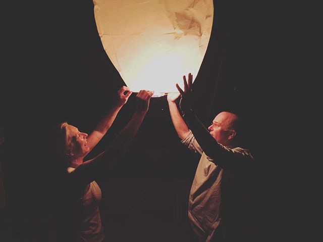 True love 😍 Chinese lanterns on a summer night