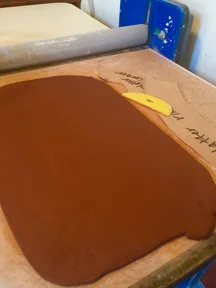 Fresh slab of delicious Navajo Wheel ready to be made into something sweet.