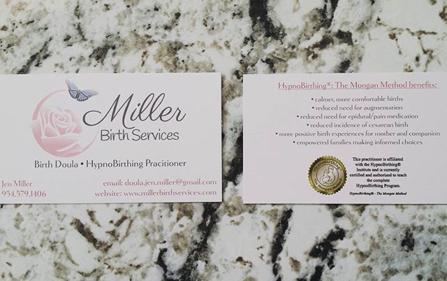 Look what came in! ! 
#millerbirthservices #business #businesscards #vistaprint #doula #birthsupport #motherlover #hypnobirthing #birthclass #supportandeducation