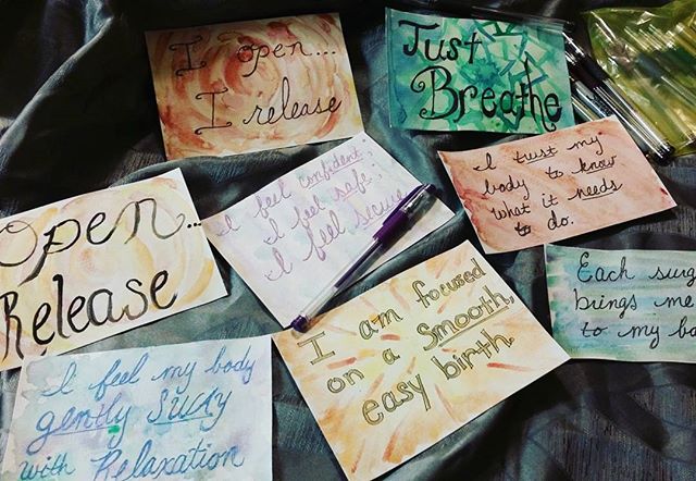 Enjoyed some creative time yesterday making some #birth affirmations for my #hypnobirthing students.  What affirmations helped you the most during your pregnancy,  birth,  and early postpartum time? Share yours below!
*
*
*
#birth #affirmations #hypn