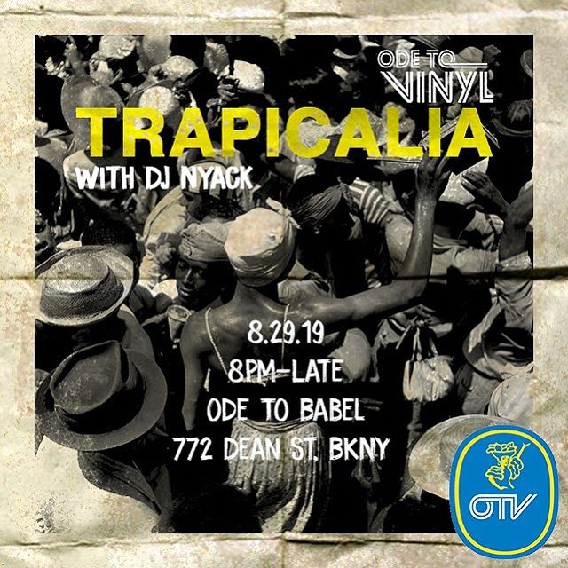 This Upcoming Thursday, August 29th 8pm - Late. We will be at the amazing Ode To Babel  playing straight vinyl alongside the Brazilian mastermind  @djnyack for a night of Trapicalia. Which means, you will be hearing Brazilian sounds, House, Funk, you