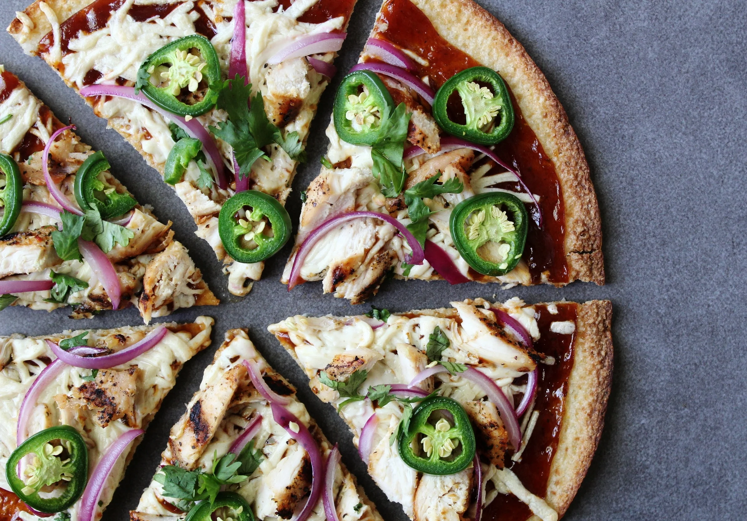 Cauliflower Crust BBQ Chicken Pizza