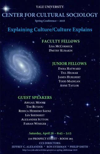 A great time at the 2018 Yale Center for Cultural Sociology Conference!