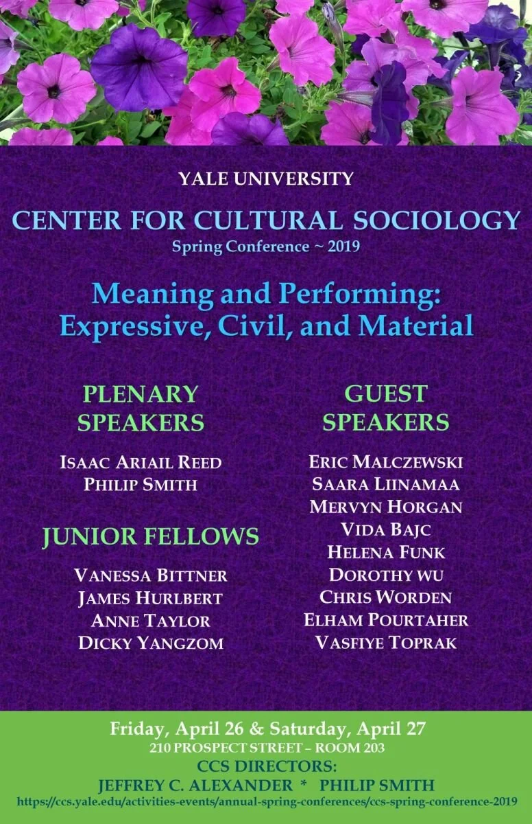Conference Presentation: 2019 Yale Center for Cultural Sociology Annual Conference
