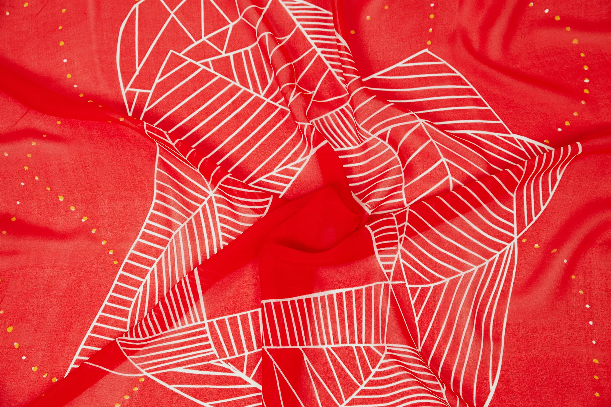 Red Square Silk Scarf by Basma Design - Cherry Blush Silk Scarf