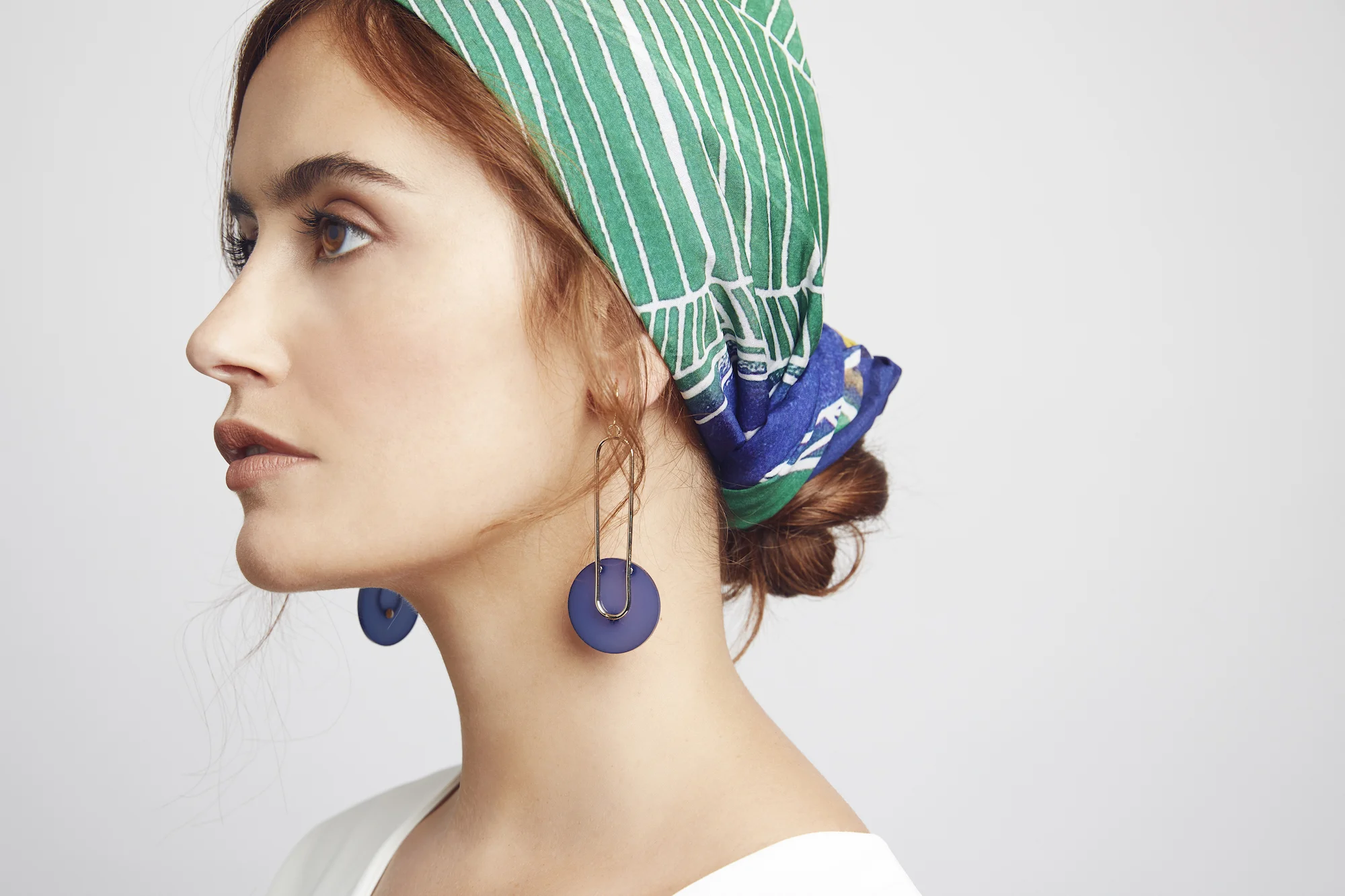 Lapis Lazuli Purple Silk Scarf by Basma Design
