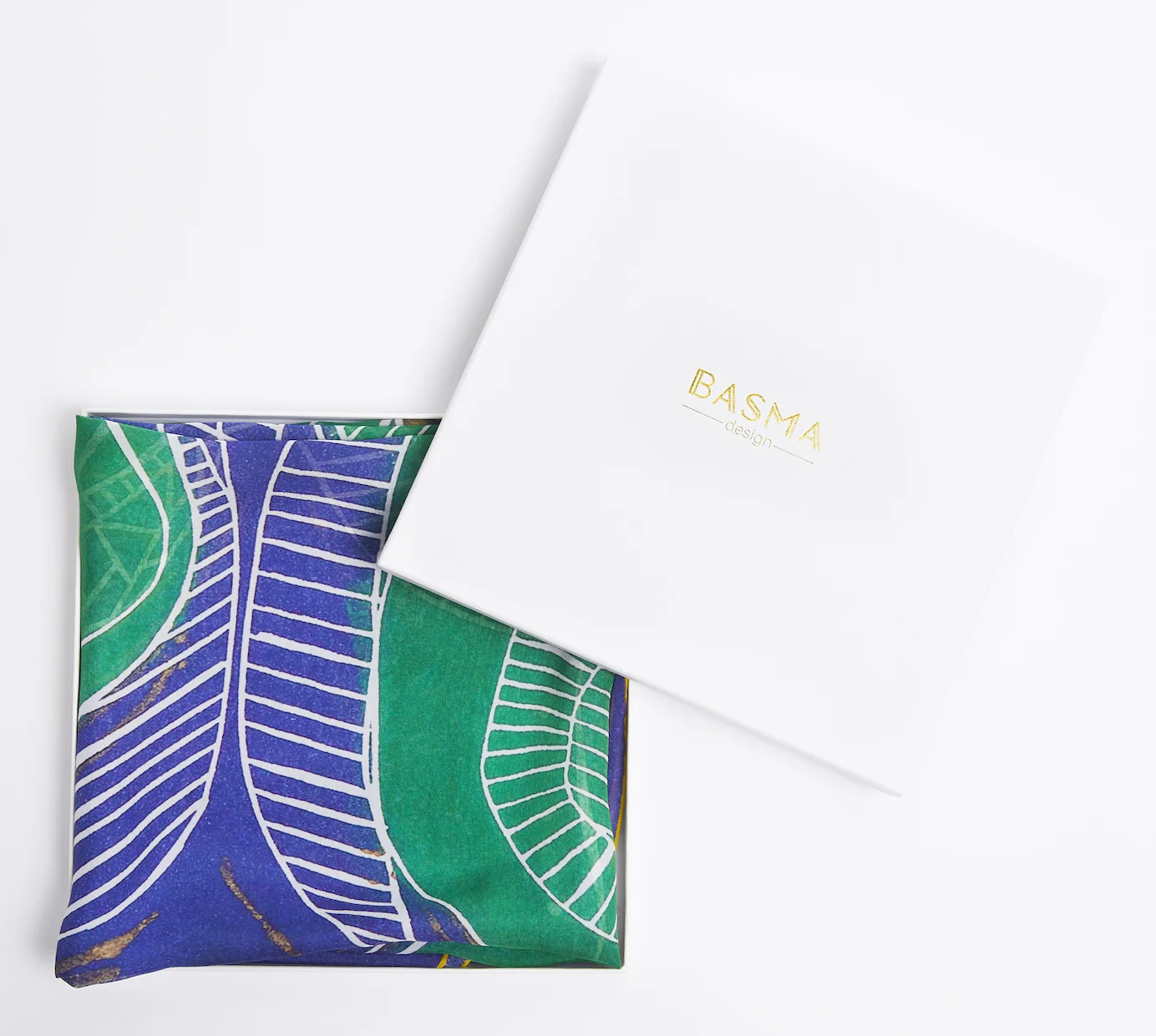 Lapis Lazuli Purple Silk Scarf by Basma Design