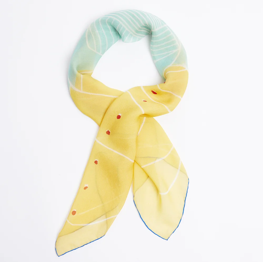 yellow silk scarves