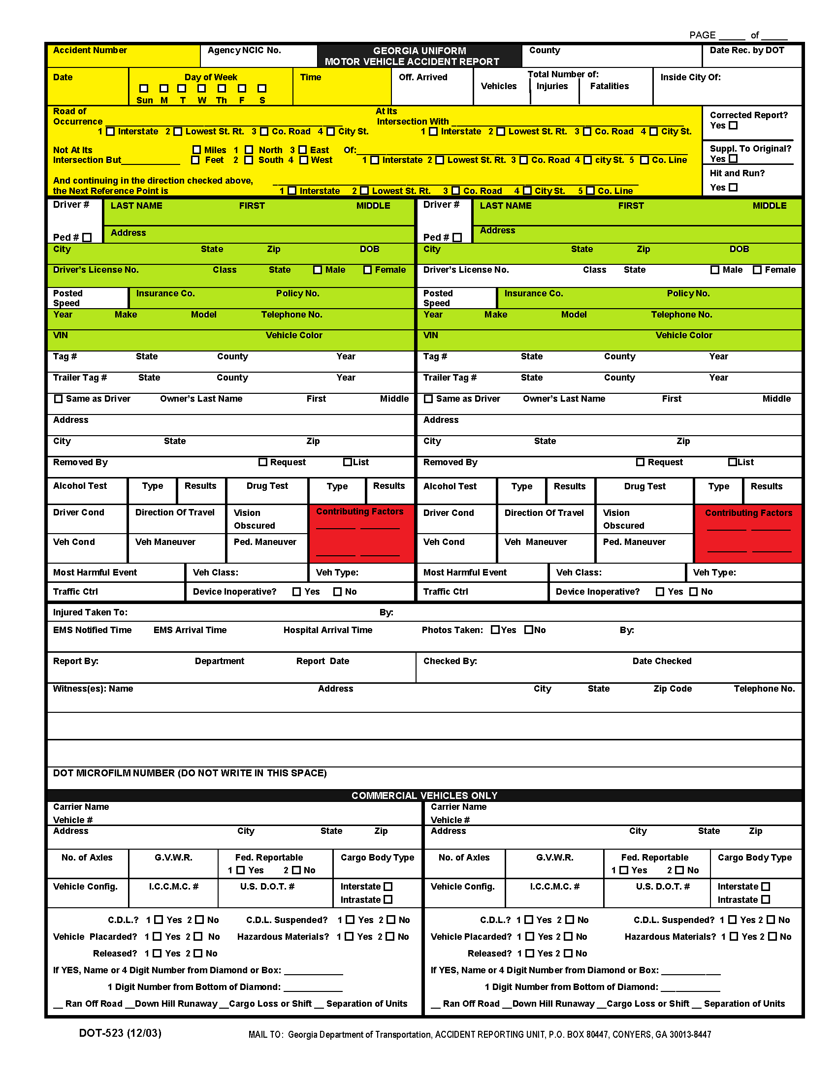 How to Read Your Georgia Motor Vehicle Accident Report — Pickelsimer ...