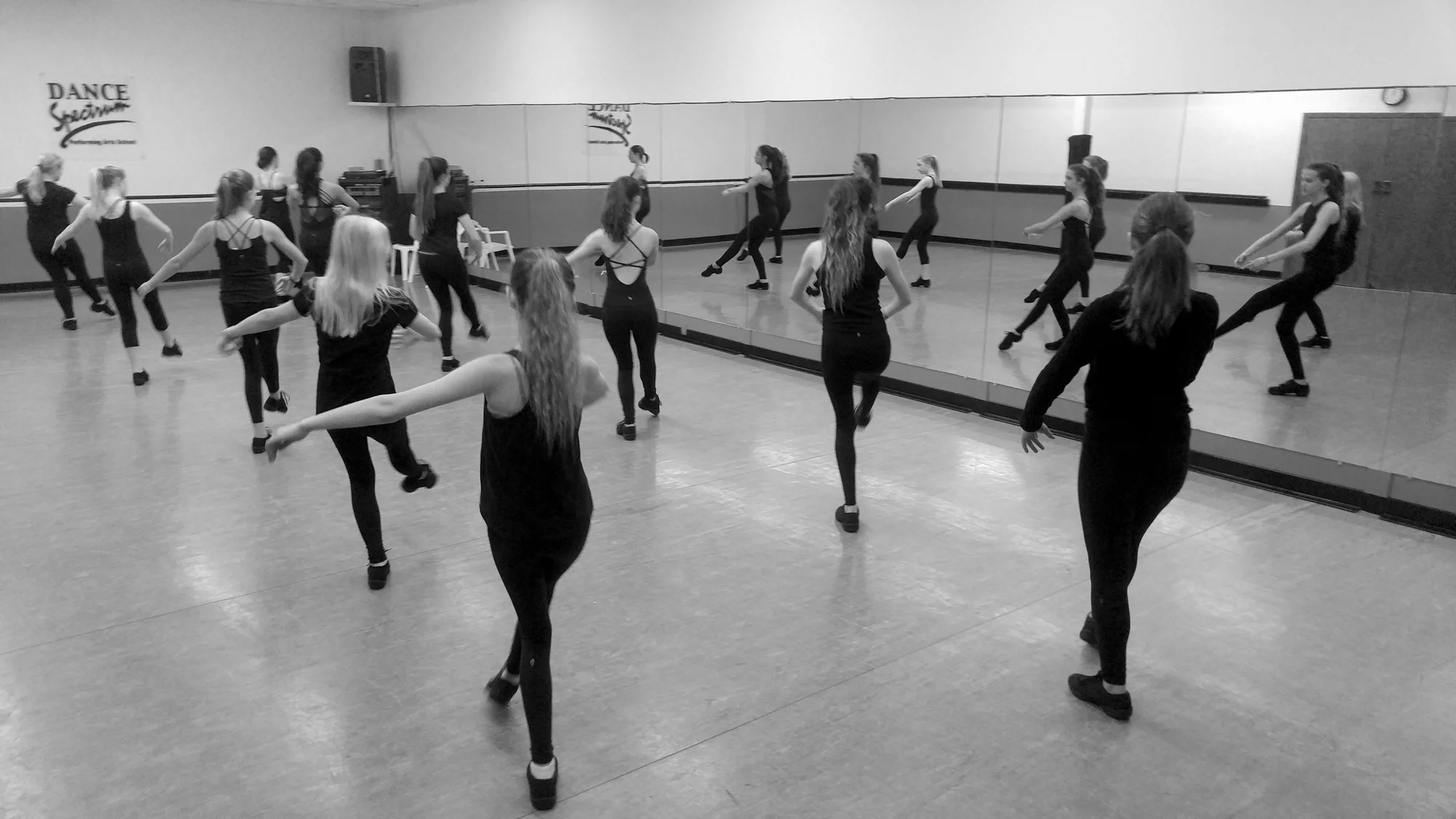 Girls dance class