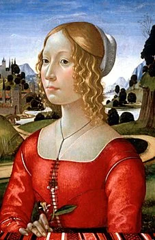 Portrait of a Lady by Domenico Ghirlandaio, circa 1490, wikimedia