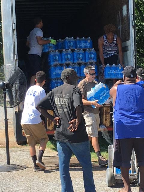 Community unloading water