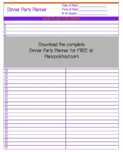 Dinner Party Planner - Embed