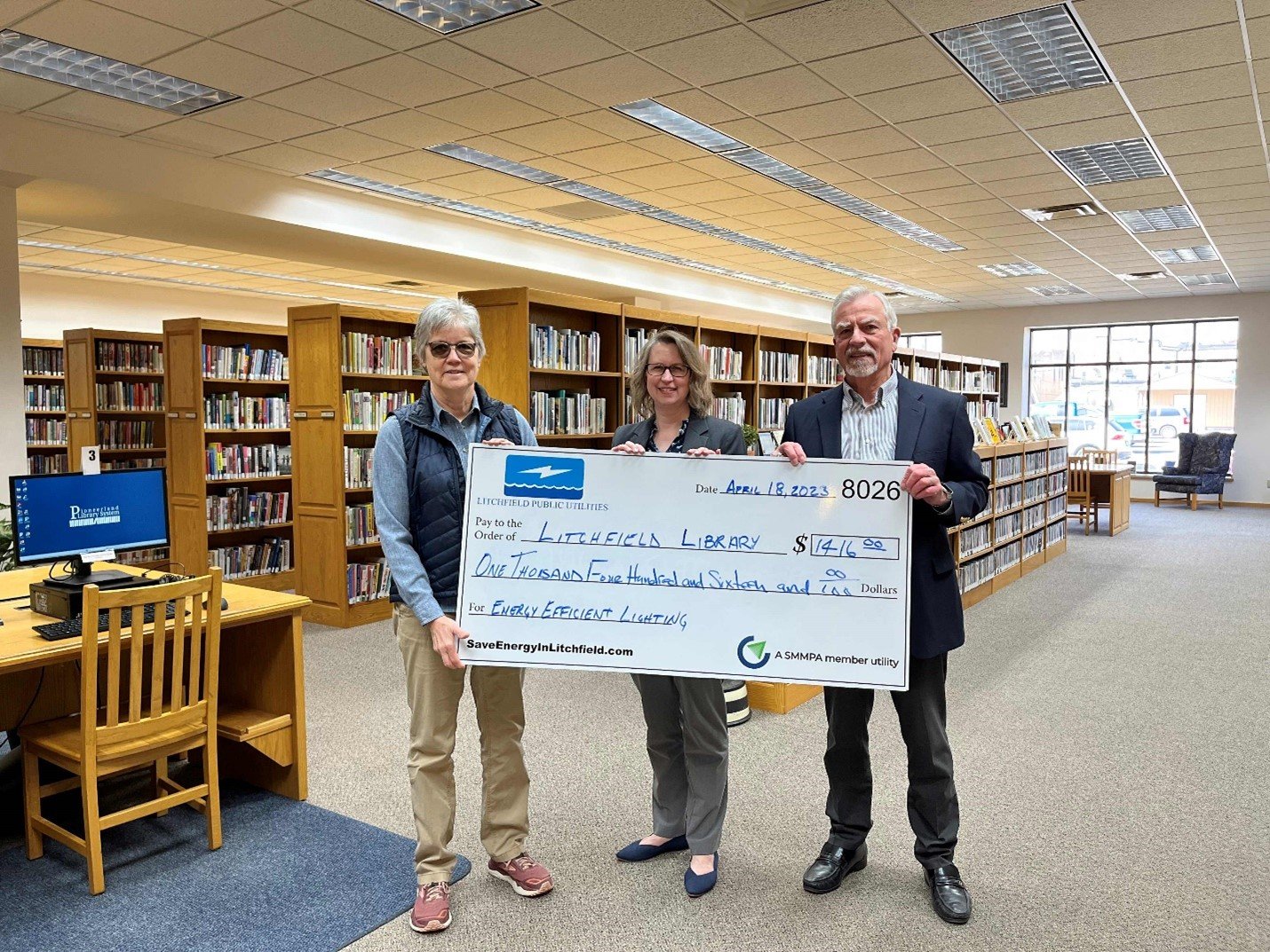 Lighting retrofit at Litchfield Library