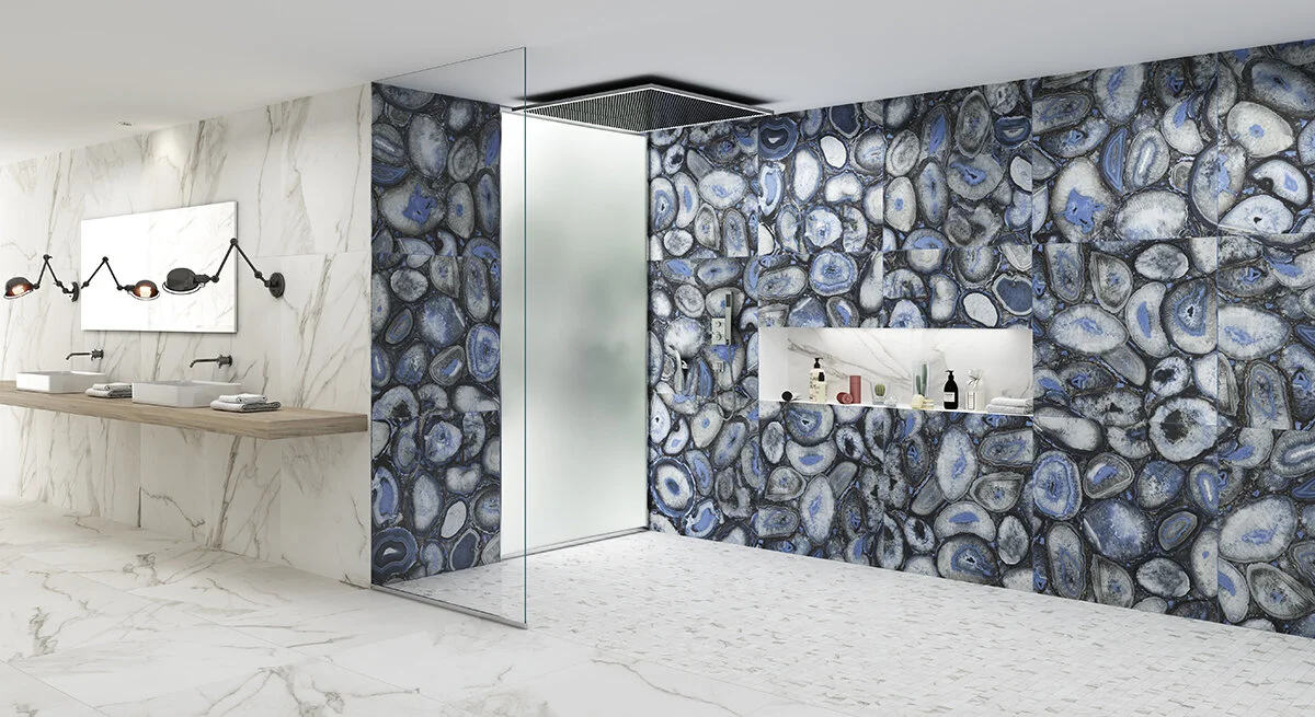 Agata Blue — Iberia Tiles Premium Tiles, Slabs, Stone and mosaics in