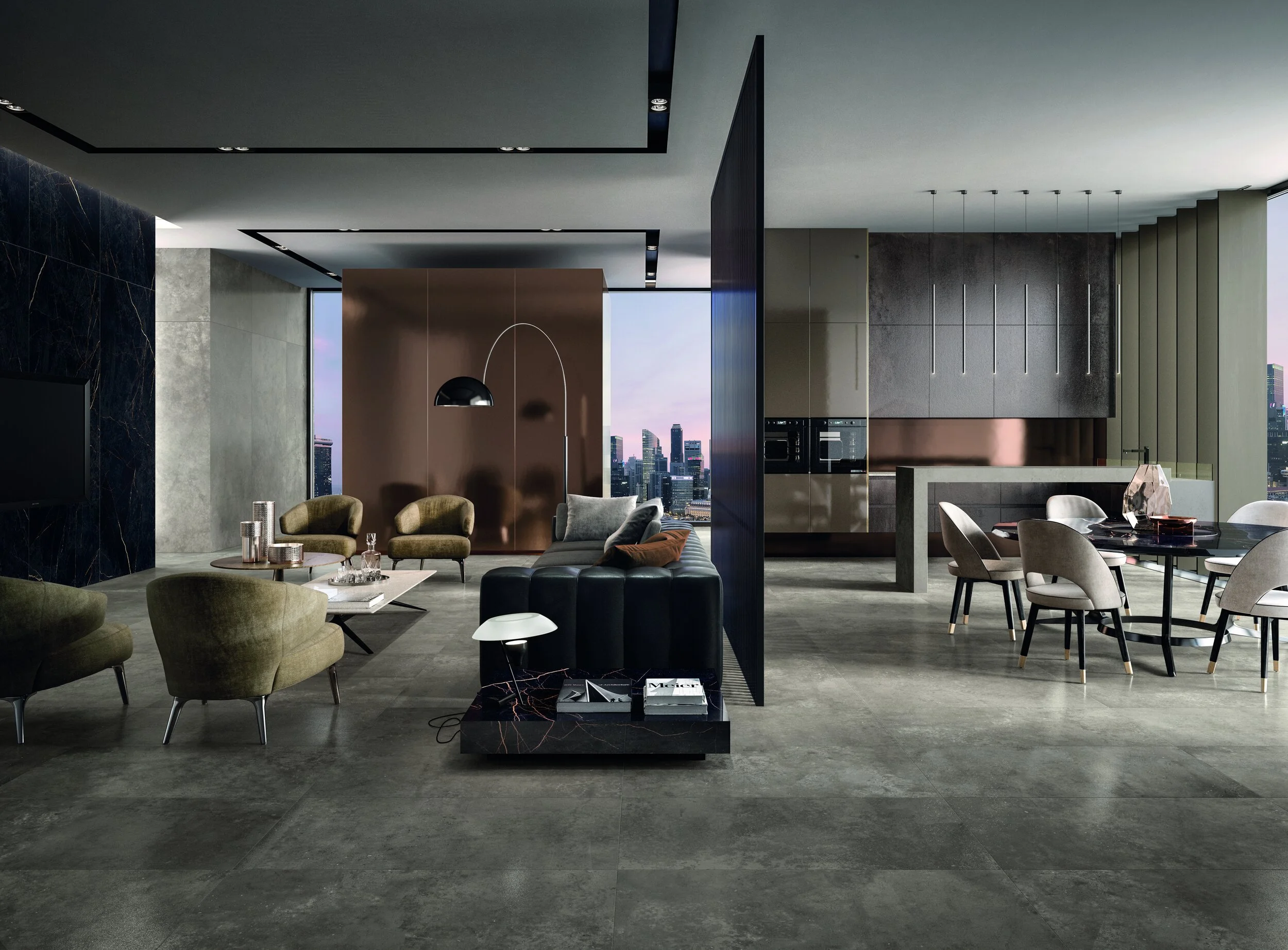 HYPER TAUPE 60X120 LAPP + HYPER TAUPE 120X280 RETT +SUPREME EVO NOIR LAURENT 120X280 LUX.jpg