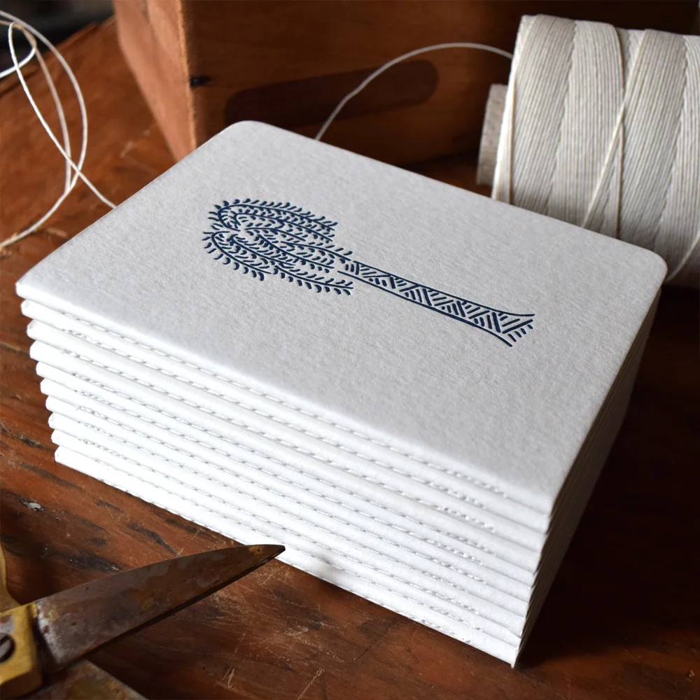 Letterpress Notebook Palm Tree