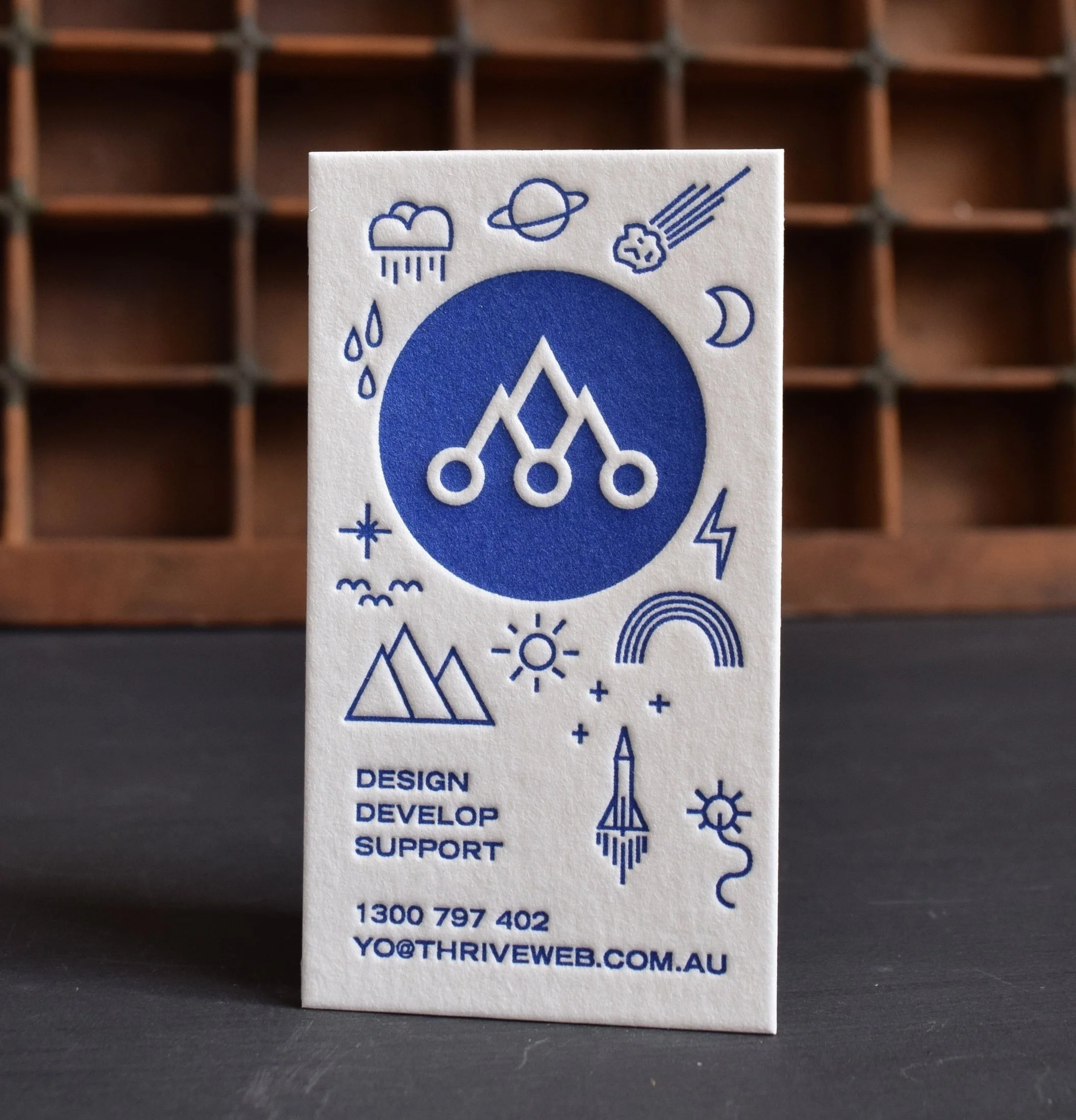 Letterpress Business Card Thrive Design