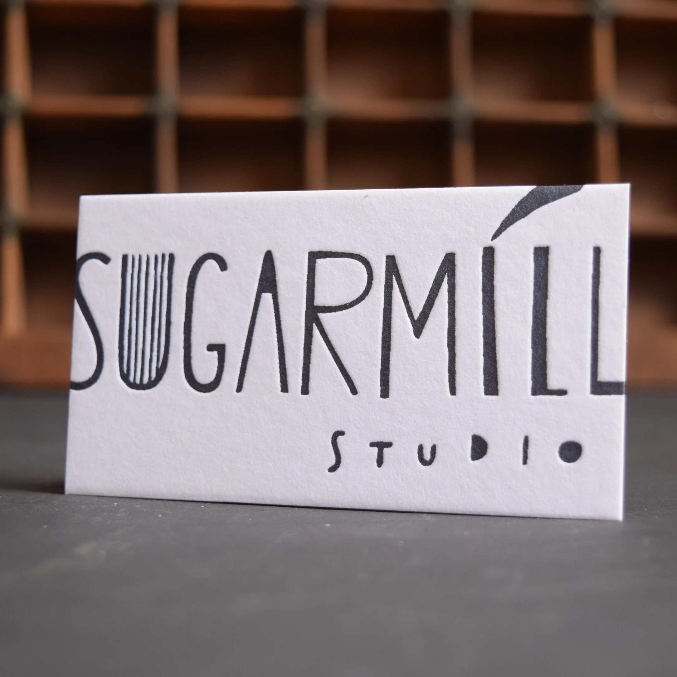Letterpress Business Card Sugarmill Studio